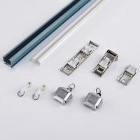 Rail de rideau de plafond en aluminium aéronautique, traitement de surface par électrophorèse, pour projets hospitaliers et hôteliers