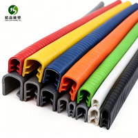 Bande de protection en caoutchouc en forme de U en PVC, bande d'étanchéité flexible renforcée en acier pour la protection des bords métalliques vifs
