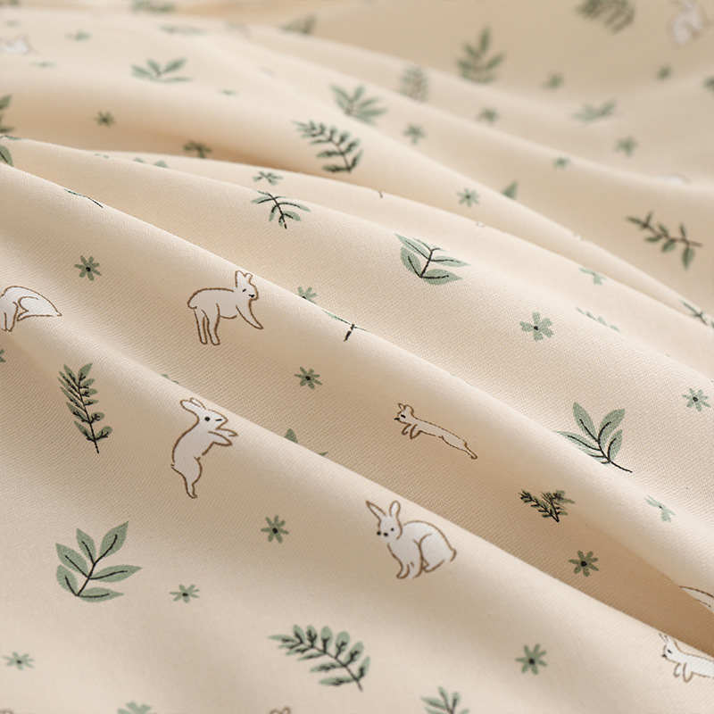 Design de lapin mignon [tissu 100 % coton]