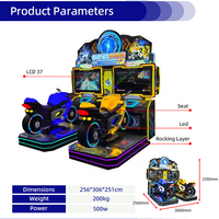 Funspace - Machine de jeu d'arcade à monnayeur, simulateur de conduite moto à deux places