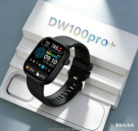 Reloj Inteligente DW100 Pro con Huella Dactilar, 3+32G, Tarjeta SIM 4G, Android, Pantalla AMOLED 368 * 448, Ultra Fitness Tracker, Brújula