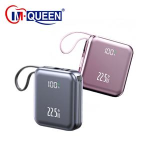 Chargeur portable avec logo personnalisé PD 22,5W 4 en 1 avec écran numérique, batterie externe 10000 mAh, mini batterie externe pour téléphone - Product Image 1