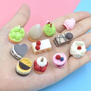 Sıcak satış yeni 3d yapay mus krep kek tasarım minyatür tatlı reçine Charms için anahtarlık çanta ayakkabı - Product Image 2