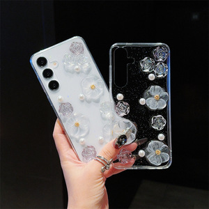Cristal Rose Fleur Goutte Colle TPU Housse de Téléphone Pour Samsung Galaxy S22 S23 S24 Plus Ultra A55 A54 A14 A15 A25 A35 A24 A22 <span class=keywords><strong>M53</strong></span> - Product Image 2