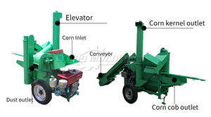 Nouvelle conception de décortiqueuse de maïs automatique à usage domestique, type diesel, machine à battre le maïs, convoyeur pliable, moteur 7,5 kW, moteur diesel 4 t/h - Product Image 5