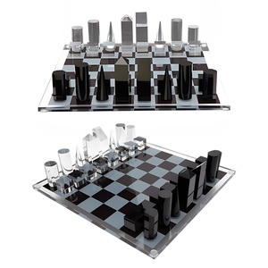 Cá Nhân Hình Dạng Tùy Chỉnh <span class=keywords><strong>3D</strong></span> Sang Trọng Acrylic Cờ Bộ Cờ Vua Quốc Tế Trò Chơi Hội Đồng Quản Trị - Product Image 2
