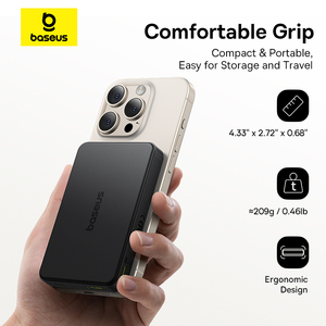 <span class=keywords><strong>Baseus</strong></span> Airpow2 Qi2 Magnetic <span class=keywords><strong>Power</strong></span> <span class=keywords><strong>Bank</strong></span> 10000mAh 22.5W Convient pour iPhone trésor de charge rapide sans fil - Product Image 3