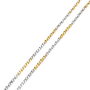 Cadena de Acero Inoxidable 316L de Alta Calidad en Dos Tonos, Plata y Oro, para Mujer - Product Image 2