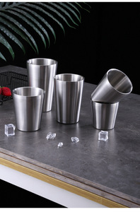 แก้วเบียร์สแตนเลส304ผนังสองชั้นถ้วยน้ำป้องกันการปรับขนาดป้องกันการตกแก้วเบียร์เย็น - Product Image 3