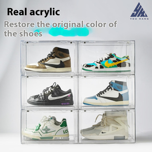 Free Samples Custom Magnetic Acrylic Transparent Side Opening Plastic <strong>Shoe</strong> <strong>Box</strong> Boxes <strong>clear</strong> Plastic Stackable For <strong>Shoes</strong> - Product Image 2