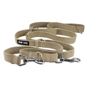 Correa de perro de doble cierre ajustable, correa de perro multifuncional europea de 6 vías de algodón de 1 pulgada de ancho - Product Image 3