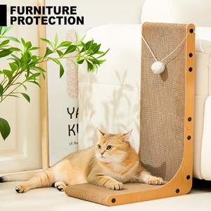 Papier Hout Natuurlijke Kleur Kat Interactieve Speelgoed Krabber Kartonnen Bord Voor Katten - Product Image 3