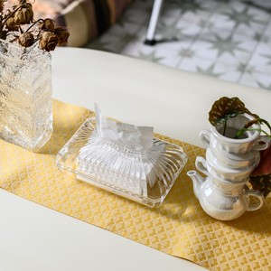 Tissue Box Cover Separation Simple And Transparent 21.5*14*8cm Crystal Clear Tissue Box