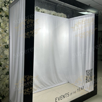 Boîte à photos pour événements de mariage, décoration extérieure, accessoires de photographie, photomaton avec lumières LED, taille et couleur personnalisables