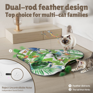 Túnel de Juego para Gatos, Diseño de Dibujos Animados, Resistente, Bonito e Inteligente, para Ejercicio, Entrenamiento Interactivo, Relajación, Plegable, de Lona, para Interiores - Product Image 3