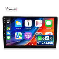 Podofo 9" 2+32G Android Car Stereo Audio Mobil 2 Din Radio Mobil Android Wireless CarPlay Android Auto WiFi/GPS/EQ/BT Grosir OEM