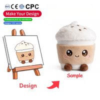 Boneka Cangkir Kopi Kawaii, Mainan Plush dengan Sulaman Wajah Lucu, Boneka Mug Latte Lembut dengan Hiasan Krim Kocok Berbulu, Hadiah untuk Anak-Anak yang Menggemaskan