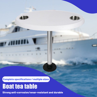 Table à thé et à café marine BST avec porte-tasses en acier inoxydable, matériau de coque en ABS + alliage d'aluminium pour bateaux - Vente en gros