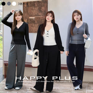 Blusa de Mujer Happy Plus, Cuello en V, con Lazo, Tejida, de Color Sólido, Manga Larga, Talla N9037 - Product Image 5