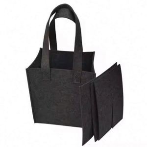Sac fourre-tout tissé réutilisable personnalisable, sac de rangement en feutre pour vin, motif logo et lettres, idéal pour les affaires, les fêtes et la publicité transfrontalière - Product Image 3