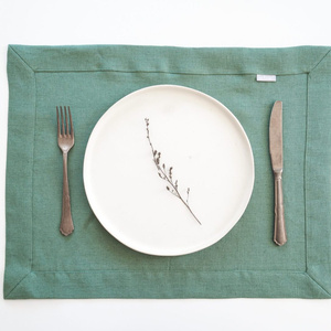 Napperons en lin épais avec ourlet à double épaisseur pour les acheteurs en gros réguliers et les banquets de restaurants - Product Image 1