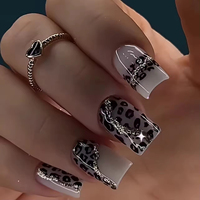 Faux ongles en acrylique à presser, forme cercueil et ronds, couvrance totale, avec emballage attrayant, vente en gros, direct usine