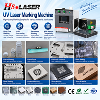 Machine de marquage et de gravure au laser UV portable légère HS LASER 5W 10W pour plastiques, acrylique, verre, non-métaux