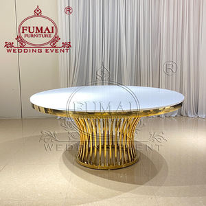 Vente en gros Ensemble table et chaises de grande qualité modernes rondes blanches pour mariage hôtel en MDF avec usage extérieur - Product Image 6