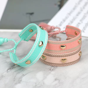 Bracelet personnalisé multicolore tissé à la main, de haute qualité, élégant, tissé à la main, mon logo, tissé mexicain, rivet, bracelet personnalisable - Product Image 3