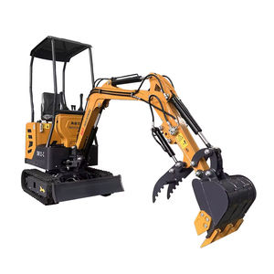 Mini excavadora china de 1 tonelada con pulgar hidráulico y motor B & S de ala lateral, envío gratis - Product Image 1