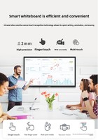 Tableau de gestion de contenu personnalisé en usine, mural, 75 pouces, LCD, résolution 4K, 20 points tactiles, Android 14, Wi-Fi, mise à jour cloud, système de gestion des contenus