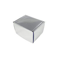 Boîtes cadeaux personnalisées avec logo, gaufrage laser écologique, argentées, blanches, portables, pour produits de santé, emballage d'expédition de marque, petite taille