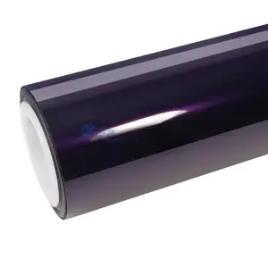 KUCHI Alto Grado Larga Duración 1,52*18m Alto Brillo Metálico Medianoche Púrpura Películas de Envoltura de Vinilo
