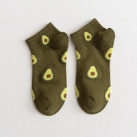 Calcetines cortos de aguacate para mujer Calcetines de boca baja de Marvel Calcetines de tubo corto de primavera y otoño para mujer