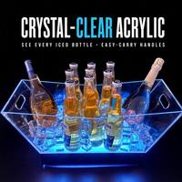 Seau à glace gonflable en plastique de luxe avec éclairage LED pour les soirées en boîte de nuit, les KTV, les bacs à boissons pour le vin, la bière, pour la présentation