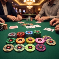 Échantillon de conception gratuit, jetons de poker en céramique de 10 g, 39 mm, logo personnalisé pour tournoi, fabricants chinois, jeu de poker, jeu de hasard, cadeaux