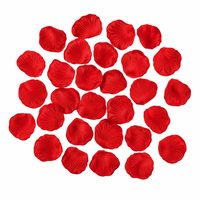 Pétales de rose en soie rouges en vrac 5x5cm, confettis électriques réutilisables pour canon à feux d'artifice, allée de mariage, douche nuptiale, demande en mariage, décoration de fête