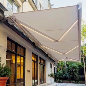 Cao cấp nặng có thể thu vào <span class=keywords><strong>Sun</strong></span> Shade mái hiên 5m cơ giới điều khiển từ xa hợp kim nhôm tráng ngoài trời cơ giới sân sau - Product Image 1