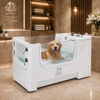 Station de lavage pour chiens avec douchette intégrée pour un rinçage facile