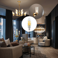 Ampoule LED Spécialisée Certifiée ETL E14 120V 6W, Source de Lumière à Filament 2700K-5000K, Certifiée AC 120V