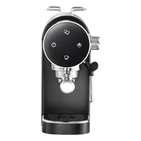 Cafetera Espresso AZ-EM1511 de Plástico con Control Táctil, Pre-infusión, 15 Bares, Semiautomática, para Latte Art