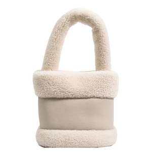 Popular Winter Fashion Soft Fluffy Trendy Luxury Women's Bucket Shoulder <b>Handbags</b> Purses - Product Image 3