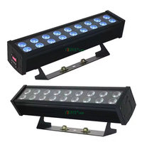 Barre lumineuse LED murale en aluminium 500 cm IP67 18x10W RGBW 4-en-1 DMX512, haute luminosité, résistante à l'eau, noire, pour extérieur