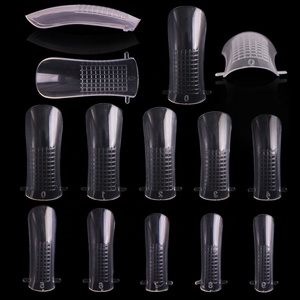 100 Pezzi Stampi Rapidi per Nail Art, Forme Doppie per Estensione Unghie Artificiali Riutilizzabili in Resina ABS, Modello per Design delle Unghie - Product Image 3