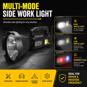 ไฟฉาย LED แบบชาร์จได้ พร้อมมาตรฐาน IP54 ปรับความสว่างได้ ใช้สำหรับดำน้ำ ใช้แบตเตอรี่ 3x18650 ความจุ 4500mAh ใช้งานได้นาน 3-5 ชั่วโมง - Product Image 3