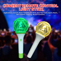 Bâton lumineux sphérique diamanté rechargeable télécommandé sans fil pour scène, bâton lumineux de cheerleading, lumière de concert, accessoires de fête