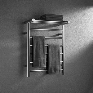 Sèche-serviettes électrique rotatif SANIPRO en forme d'échelle, 5 barres, 9 rails, câblé - Product Image 2