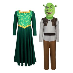 Disfraz de Princesa Fiona de Shrek para Adultos, Vestido Largo Verde, Conjunto de Disfraz para Mujer para Halloween - Product Image 3