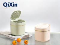 Mini poubelle en PP de qualité alimentaire avec couvercle - Petite corbeille à déchets pour bureau/table - Poubelle de comptoir écologique et recyclable