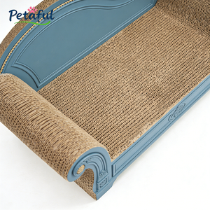 Großhandel Luxuriöses Modernes Großes Wellpappe-Katzenmöbel Haustier-Lounge Katzen-Kratzsofa-Bett - Product Image 3
